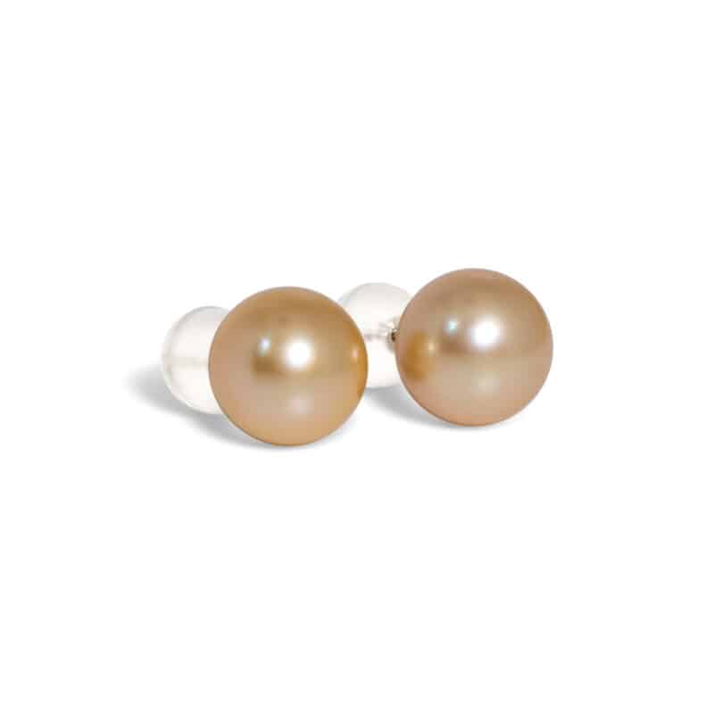 Golden South Sea Pearl Ear Studs