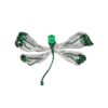 Exquisite Silver Green Dragonfly Brooch - KN