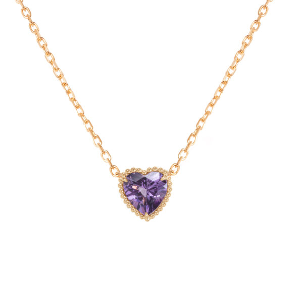 Heart Beat Necklace - Amethyst