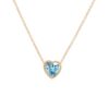 Heart Beat Necklace - Blue Topaz