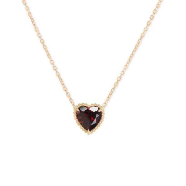 Heart Beat Necklace - Garnet