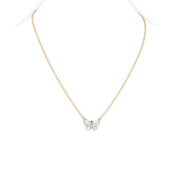Hope Butterfly Necklace/ Malachite and Diamond