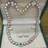 Anna Edison Pearl Necklace/ Emerald/ 22-23 inches