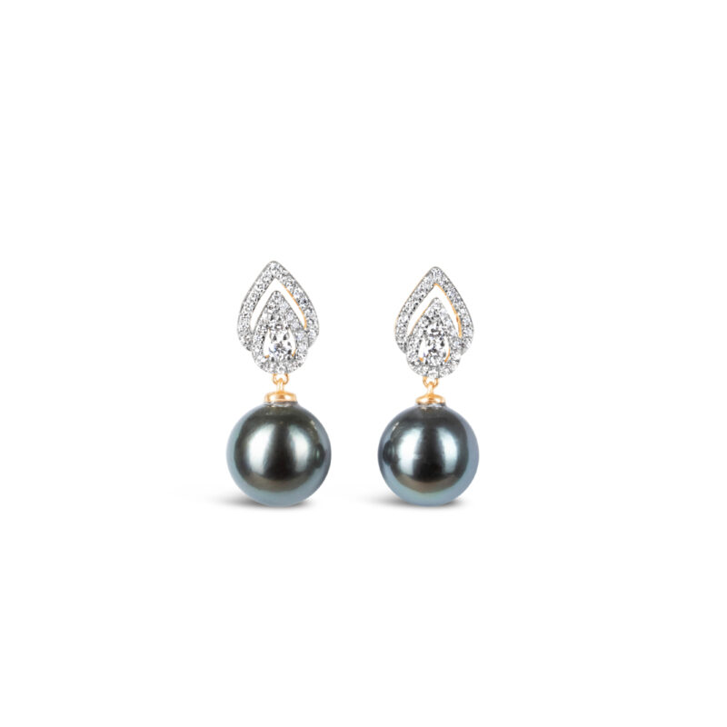 Ila Pearl and Diamond Earrings