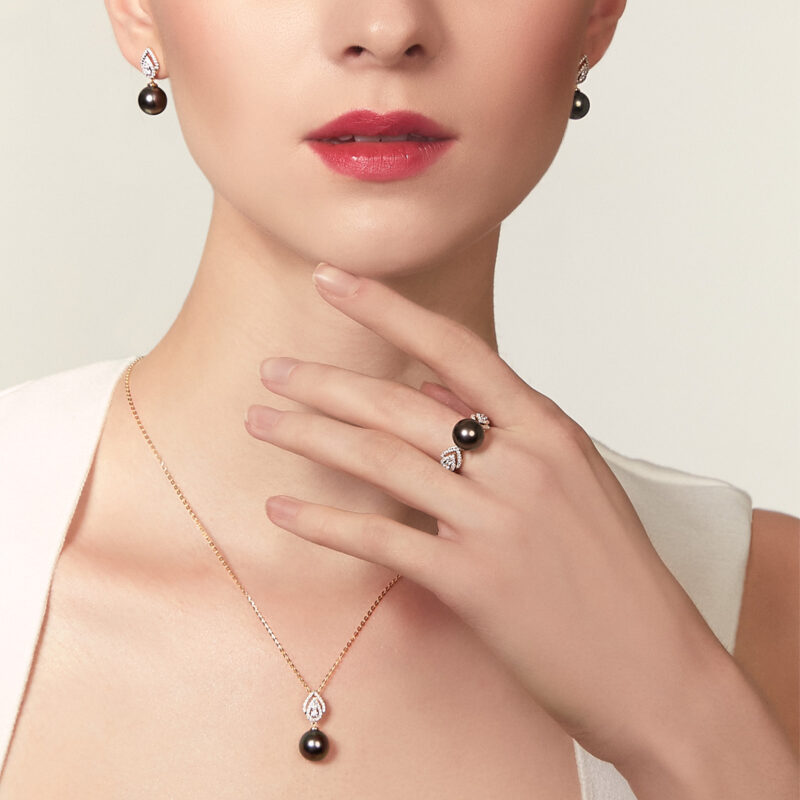 Ila Pearl and Diamond Necklace