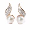 Iridescent Pearl Diamond Earrings