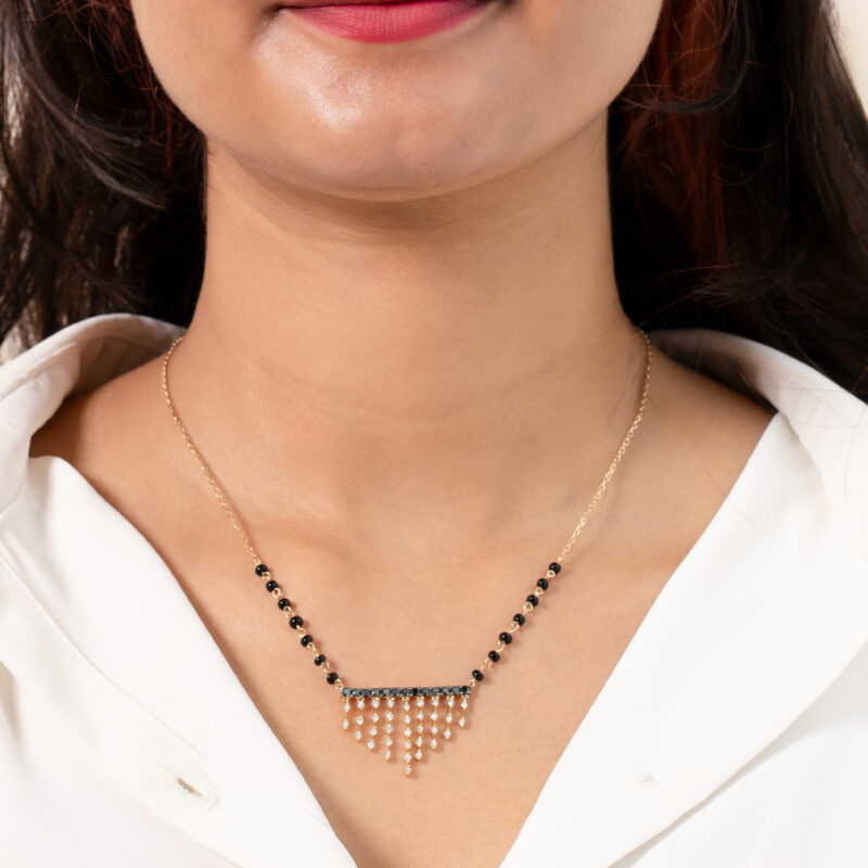 Jharana Black Diamond Mangalsutra