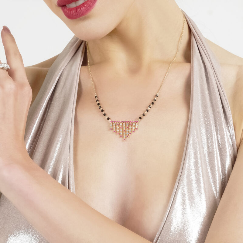 Jharana Ruby & Diamond Mangalsutra