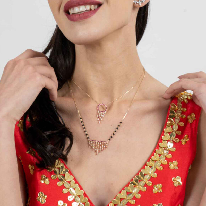 Jharana Ruby & Diamond Mangalsutra