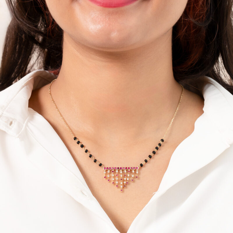 Jharana Ruby & Diamond Mangalsutra