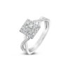⁠Jyo Illusion set Baguette Diamond with Halo Ring