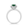 L'amour Emerald Diamond Ring/ White Gold