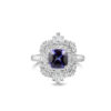 La Belle Tanzanite Diamond Double Halo Ring