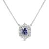La Belle Tanzanite Diamond Halo Necklace