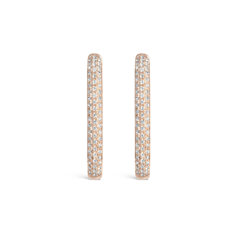 Large U Pave Diamond Single Stud