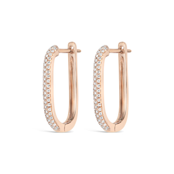 Large U Pave Diamond Single Stud