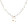 Leo Zodiac Oval Pearl Necklace