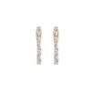 Line Pave Diamond Single Hoop