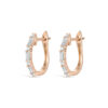 Line Pave Diamond Single Hoop