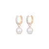 Loop Diamond & Pearl Earrings