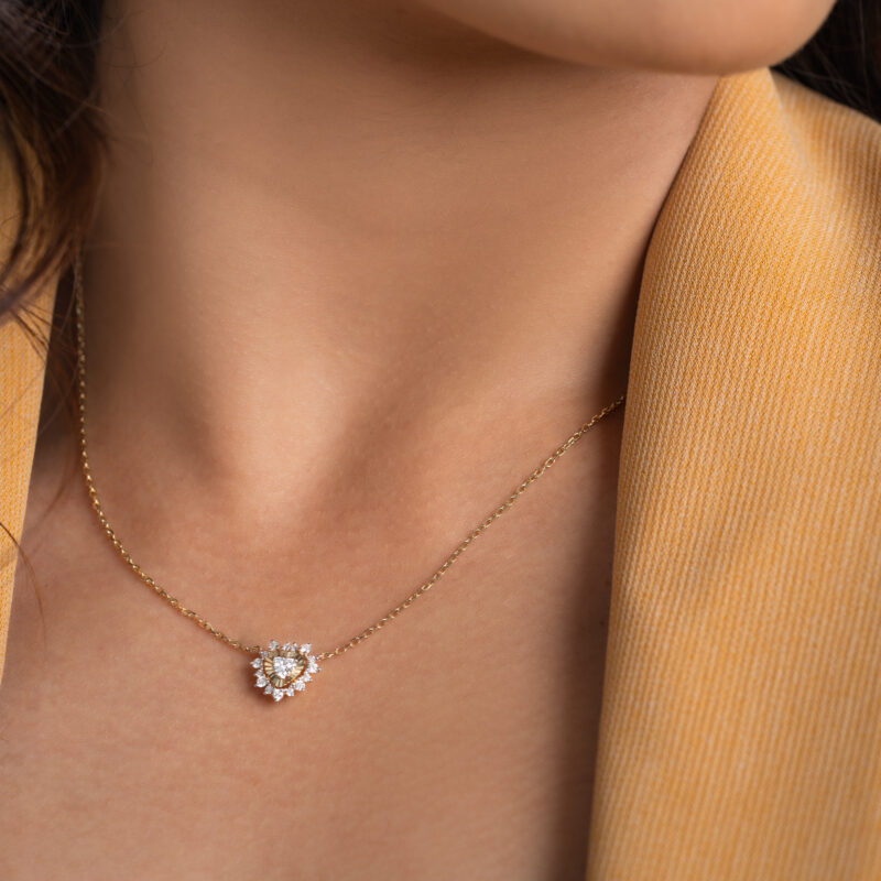 Luminous Diamond Heart Necklace