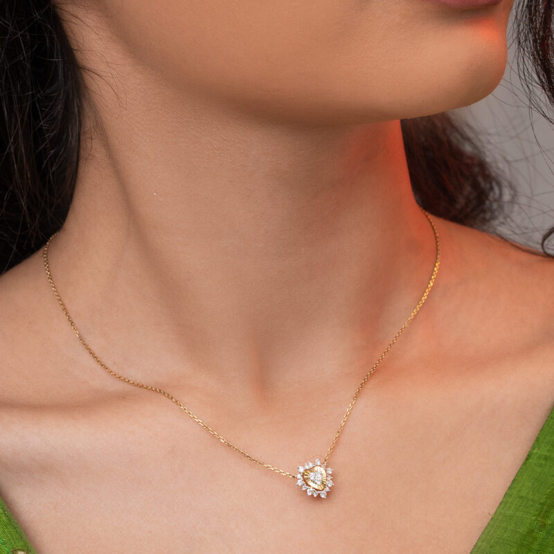 Luminous Diamond Heart Necklace