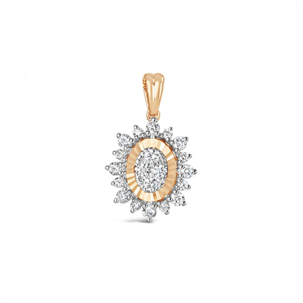 Luminous Diamond Oval Pendant