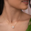 Luminous Diamond Square Necklace
