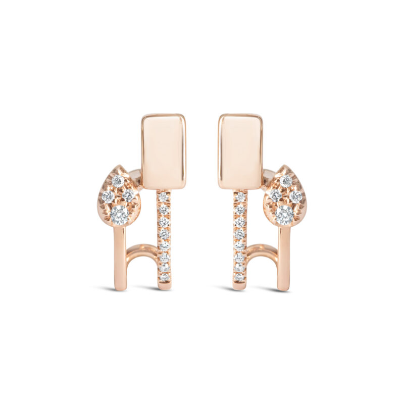 Luna Double Diamond Single Earring