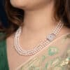 Lydia 3 Strands  Lavender  Pearl Necklace