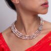 Lydia 3 Strands Multi-Colour Pearl Necklace