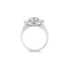 Michelle 3 Stones Pave Shank Diamond Engagement Ring