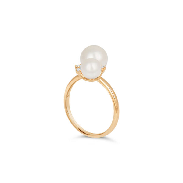 Mini Bubbles Pearl & Diamond Ring