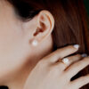 Mira Pearl and Diamond Earrings