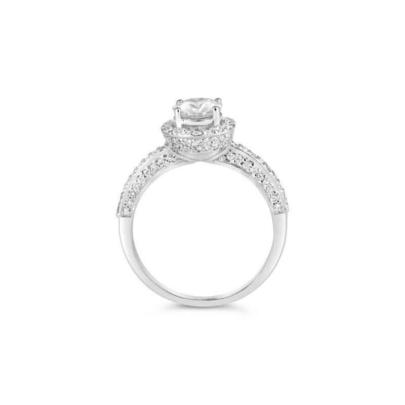 Montse Diamond Halo Engagement Ring