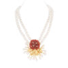 Mountain Beauty Laligurans Pendant/ Brooch with Pearl Splash/ Agate