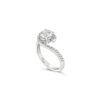 Nicolette Twist Micropave Solitaire Engagement Ring