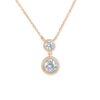 Nitya Round Diamond Double Solitaire Necklace