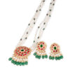 Noor Green Long Pearl Necklace + Earring Polki Set E