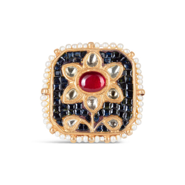 Noor Red Polki Ring/ Large