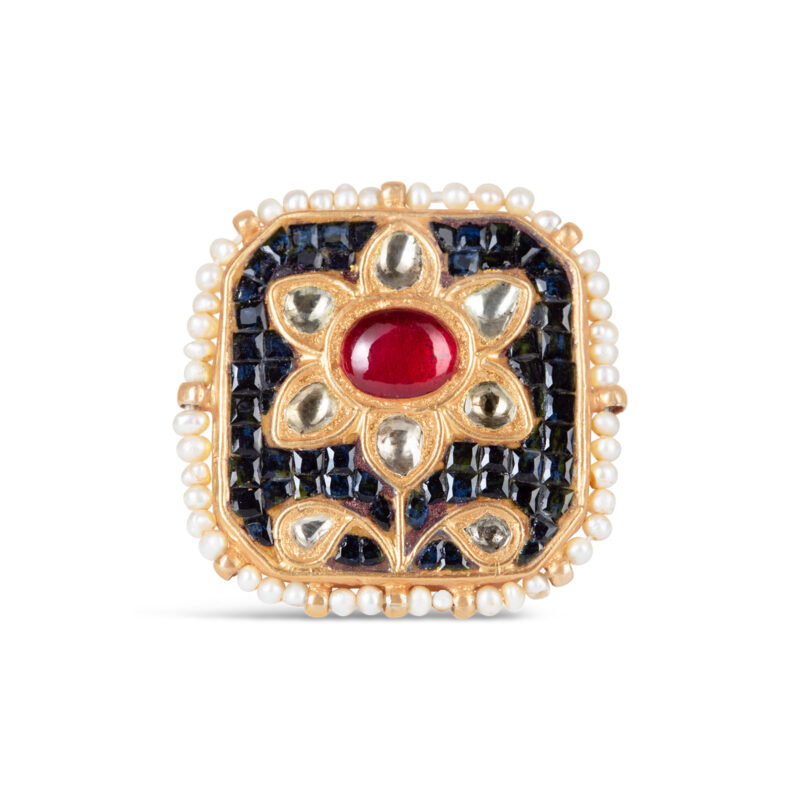 Noor Red Polki Ring/ Large