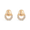 O Diamond with Japanese Akoya Pearl Earrings