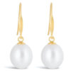 Oval Pearl Drop Earrings
