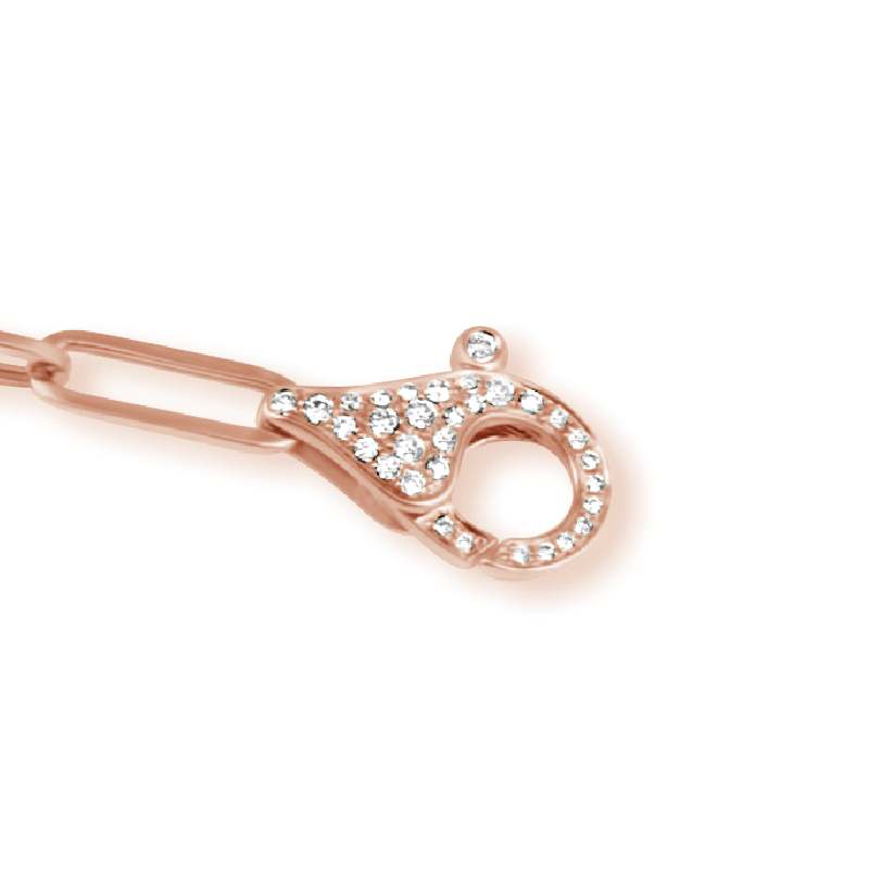 Diamond Paperclip Bracelet