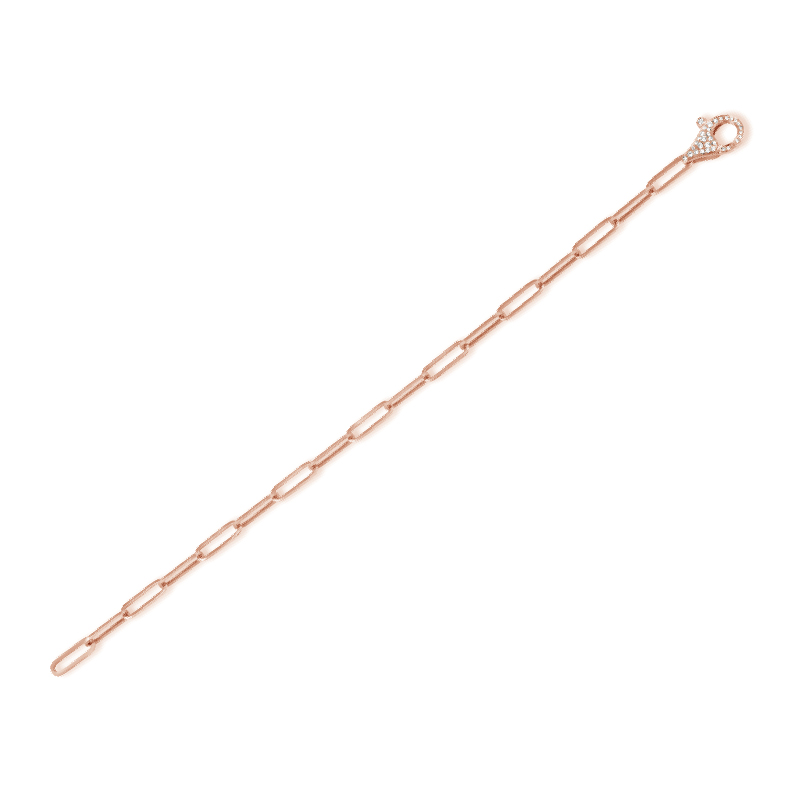 Diamond Paperclip Bracelet