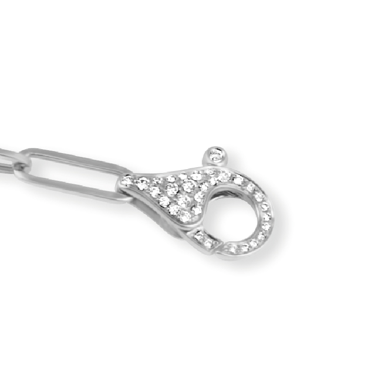 Diamond Paperclip Bracelet