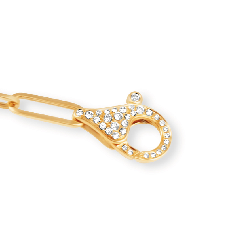 Diamond Paperclip Bracelet
