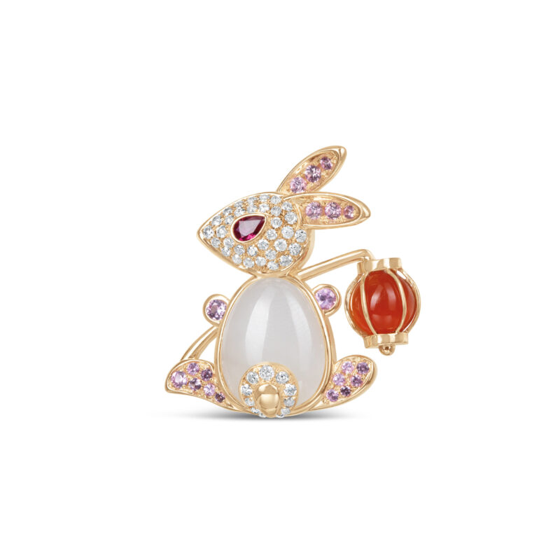 Happy Rabbit Brooch & Pendant