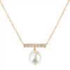Rekha Diamond with Pearl Drop Necklace