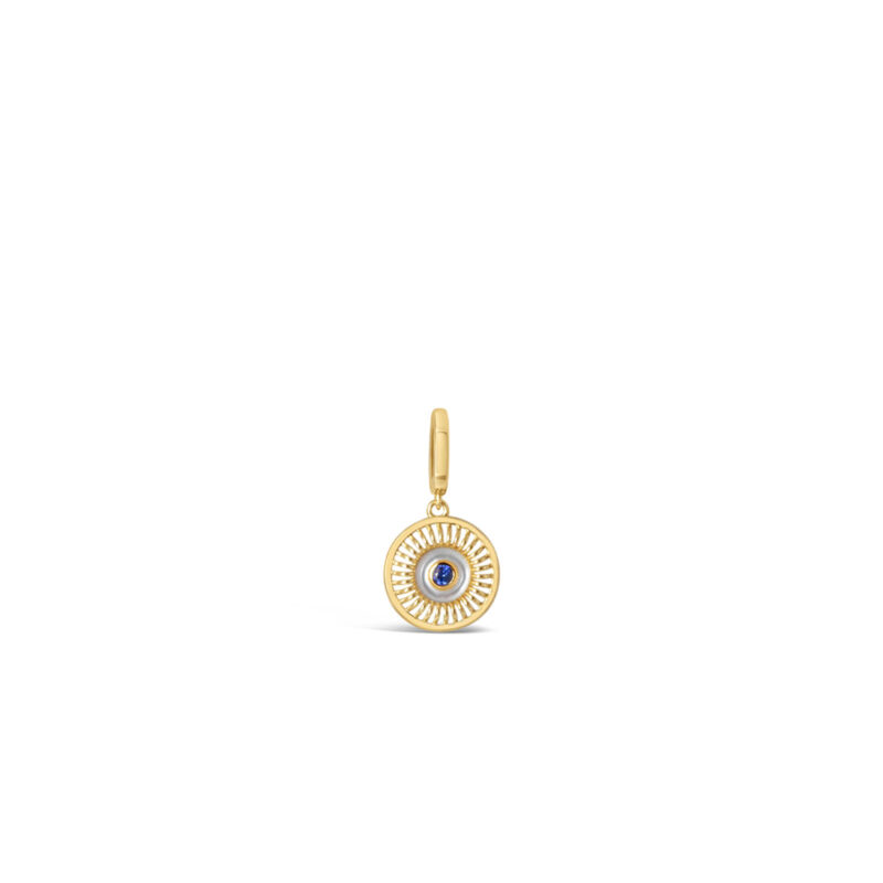Gaze of Gold Round Evil Eye Pendant